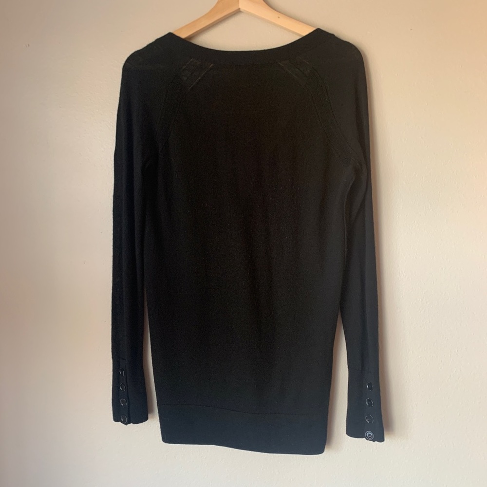Halogen | Long black cardigan - Picture 2 of 4